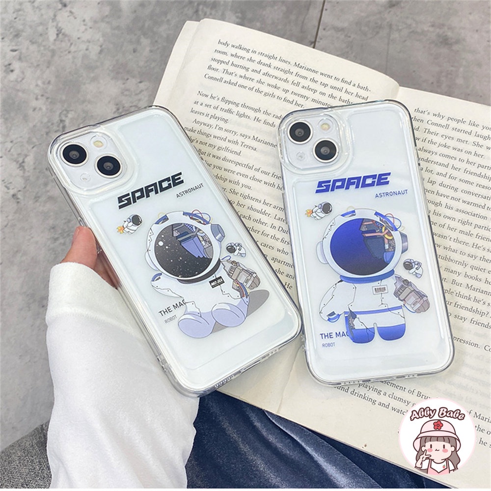 Ốp Điện Thoại TPU Mềm Trong Suốt Chống Sốc In Hình Phi Hành Gia Cho IPhone 14 Pro Max 11 12 11 Pro Max X XS 7Plus