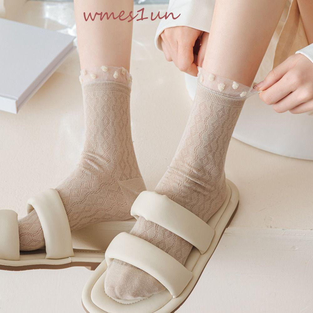 Vớ Lưới Mỏng Nhẹ Màu Trơn Thoải Mái Thời Trang Mùa Hè Cho Nữ WMES15H