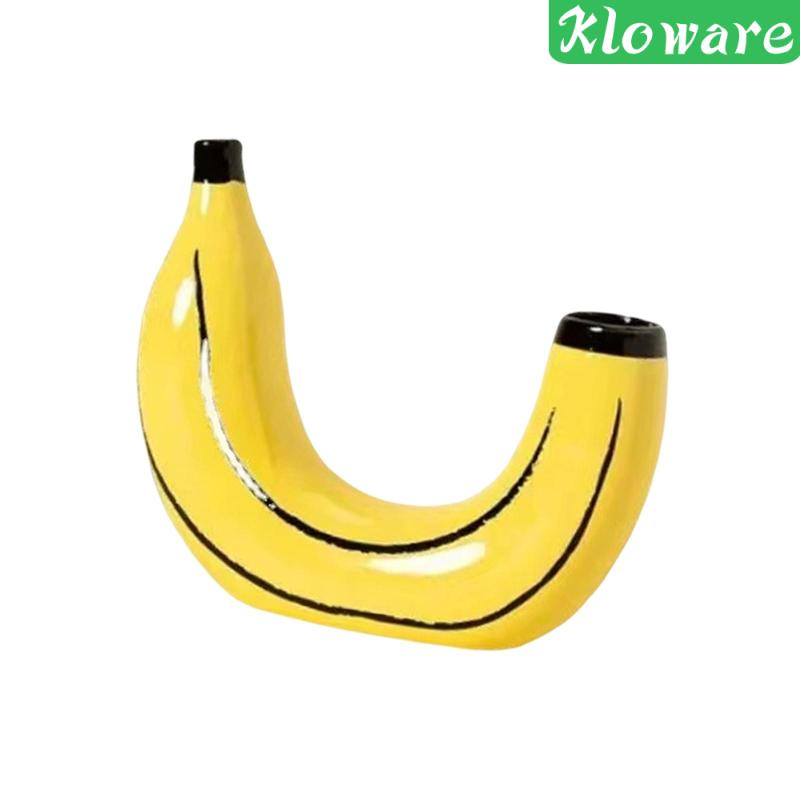 Chậu Hoa Để Bàn Trang Trí Phòng Khách Hình Quả Chuối Bằng Nhựa Resin Sáng Tạo