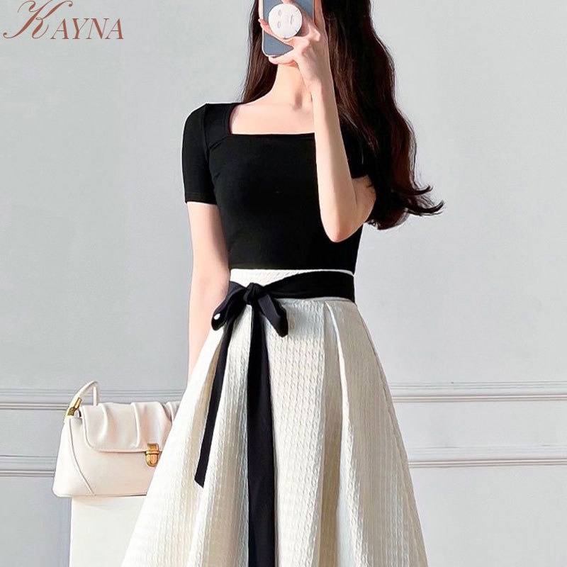 Kayna Set Áo Và Chân Váy Thời Trang Hè 2023 Xinh Xắn Cho Nữ