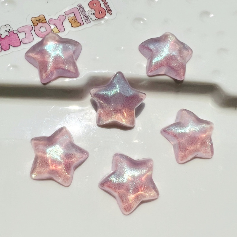 20 Kẹp Tóc Hình Ngôi Sao Năm Cánh Bằng Nhựa Resin DIY Cho Điện Thoại