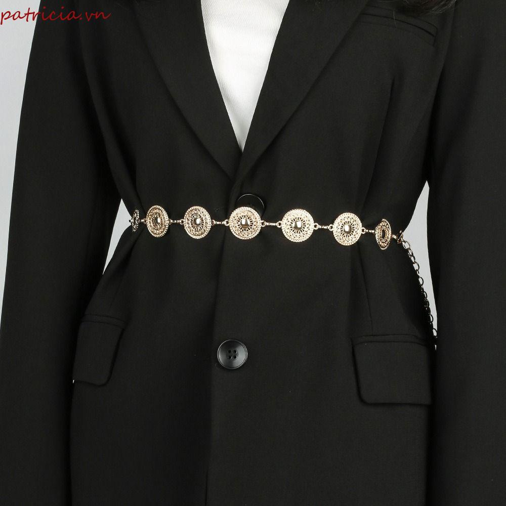 Thắt Lưng Dây Xích Bằng Kim Loại Điều Chỉnh Được Phong Cách Hàn Quốc Cho Nữ