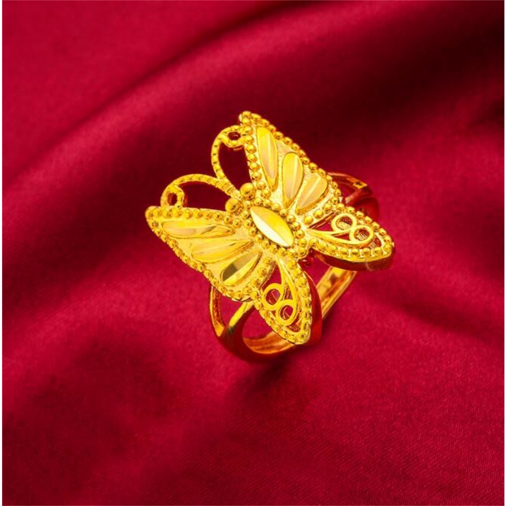 Nhẫn Mạ Vàng 24K Hình Hoa Xinh Xắn Cho Nữ