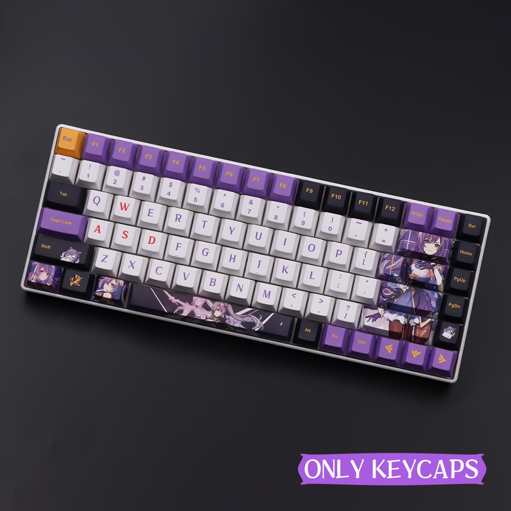 Genshin keqing Keycap Bàn Phím Cơ 139 Phím 104 / 61 / 68 / 87