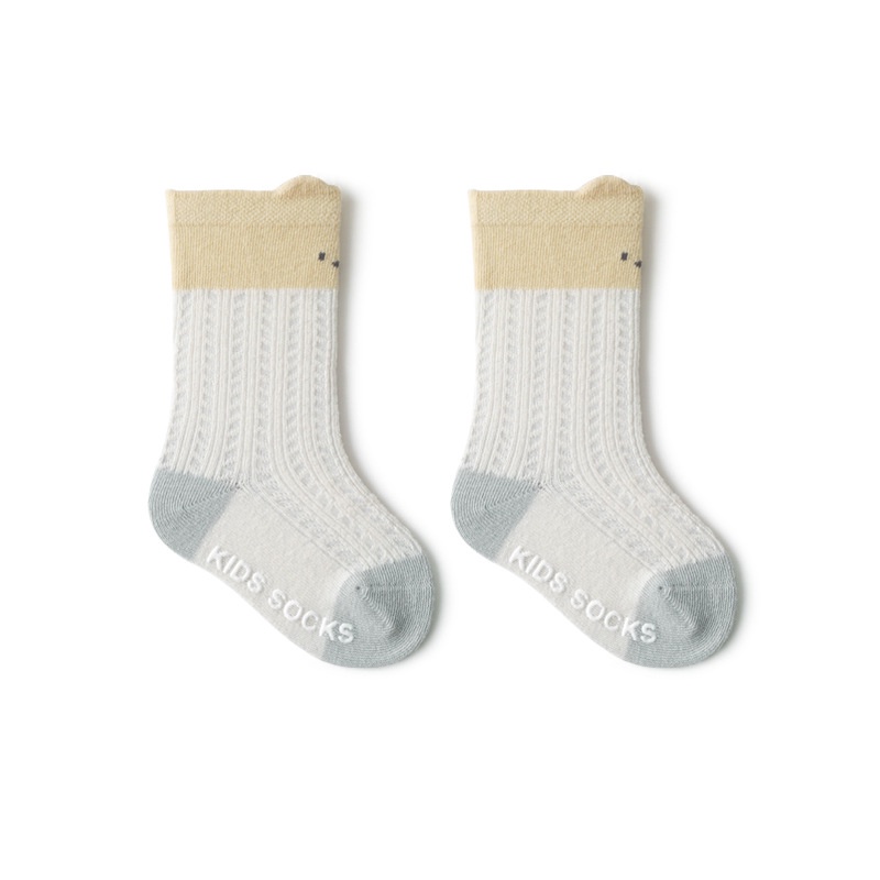 Vớ Cotton Mềm Mại Phối Lưới Thoáng Khí Chống Trượt Họa Tiết Hoạt Hình Dành Cho Trẻ Sơ Sinh