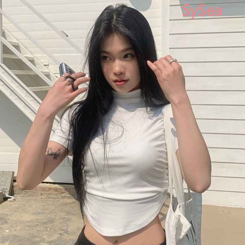 Áo Kiểu Cổ Lọ Ôm Dáng Thiết Kế Đơn Giản Cho Nữ