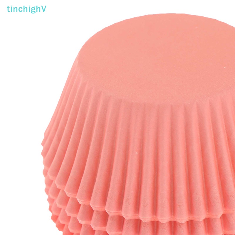 Set 100 Cốc Giấy Cấp Thực Phẩm Làm Bánh Cupcake Màu Trắng