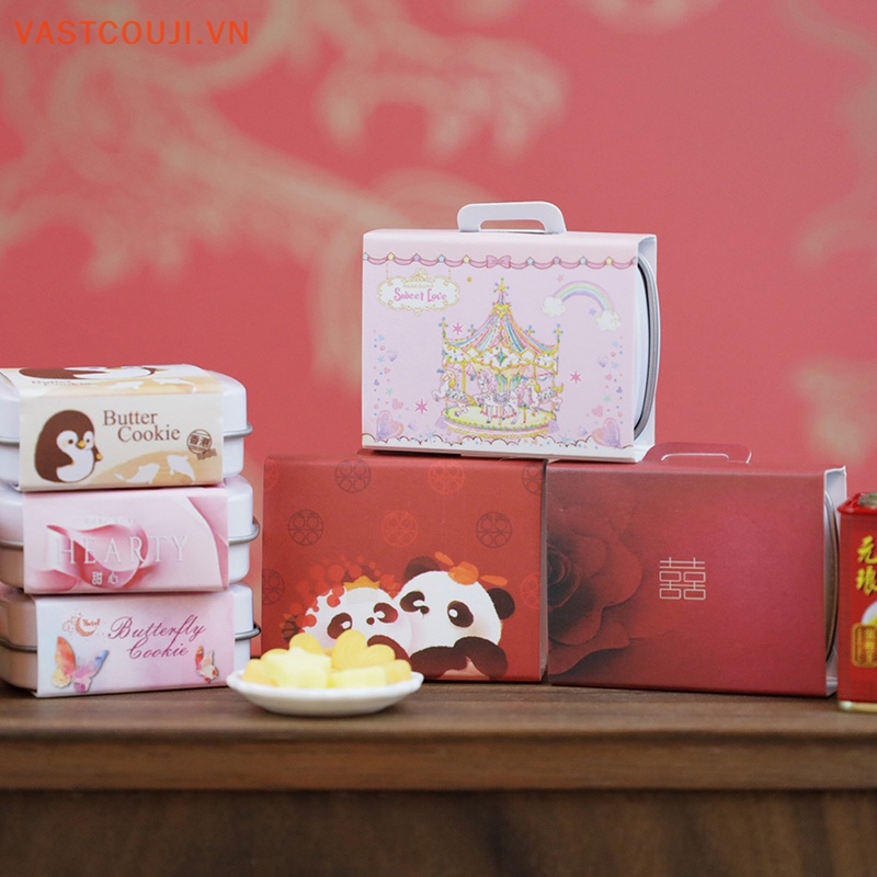 1 Set Hộp Bánh Quy Trang Trí Nhà Búp Bê Cỡ 1 / 12