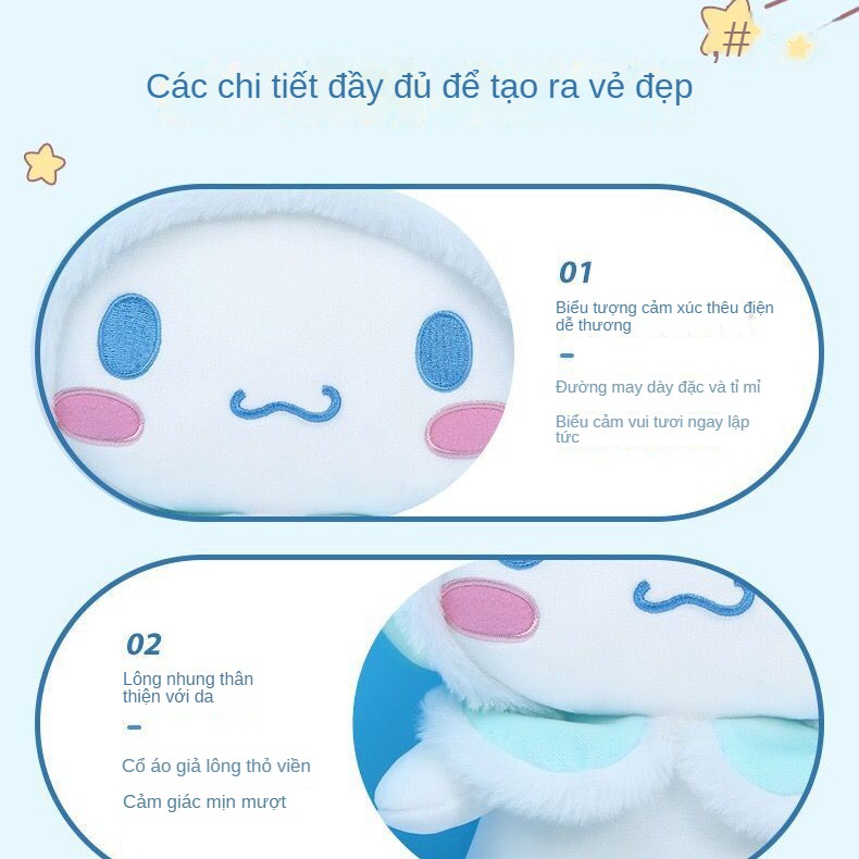 Thú Nhồi Bông Hình Chú Chó Yugui Đeo Khăn Choàng Dễ Thương