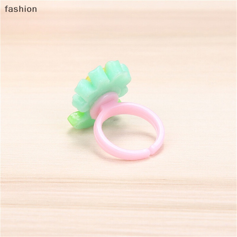 10Pcs Đáng Yêu Hỗn Hợp Rất Nhiều Dễ Thương Phim Hoạt Hình Trẻ Em/Trẻ Em Nhựa Nhẫn Đồ Trang Sức Quà Tặng VN