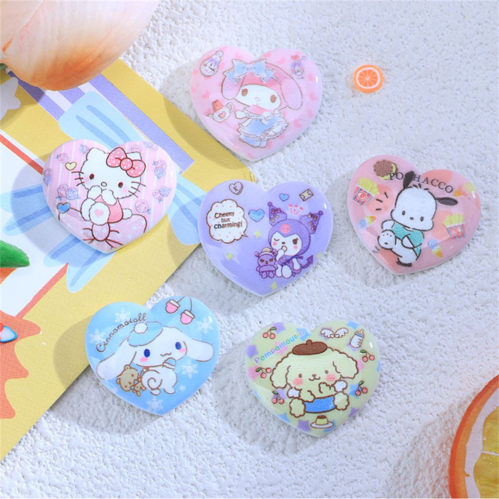 Ghim Cài Túi Xách / Điện Thoại Hình Mặt Động Vật Màu Kem Tươi Sáng DIY