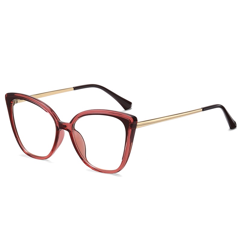 (KIQI-FASHION) COD Kính Mắt Mèo Chống Bức Xạ Ánh Sáng Xanh Phong Cách Phương Tây Cổ Điển Thời Trang Cho Nữ