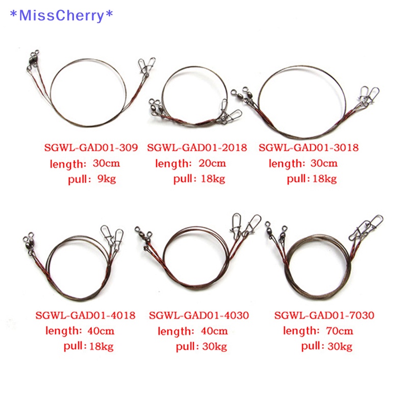 Set 2 Dây Thép Titan Chống Xoắn Dây Câu Cá Chuyên Dụng Mới