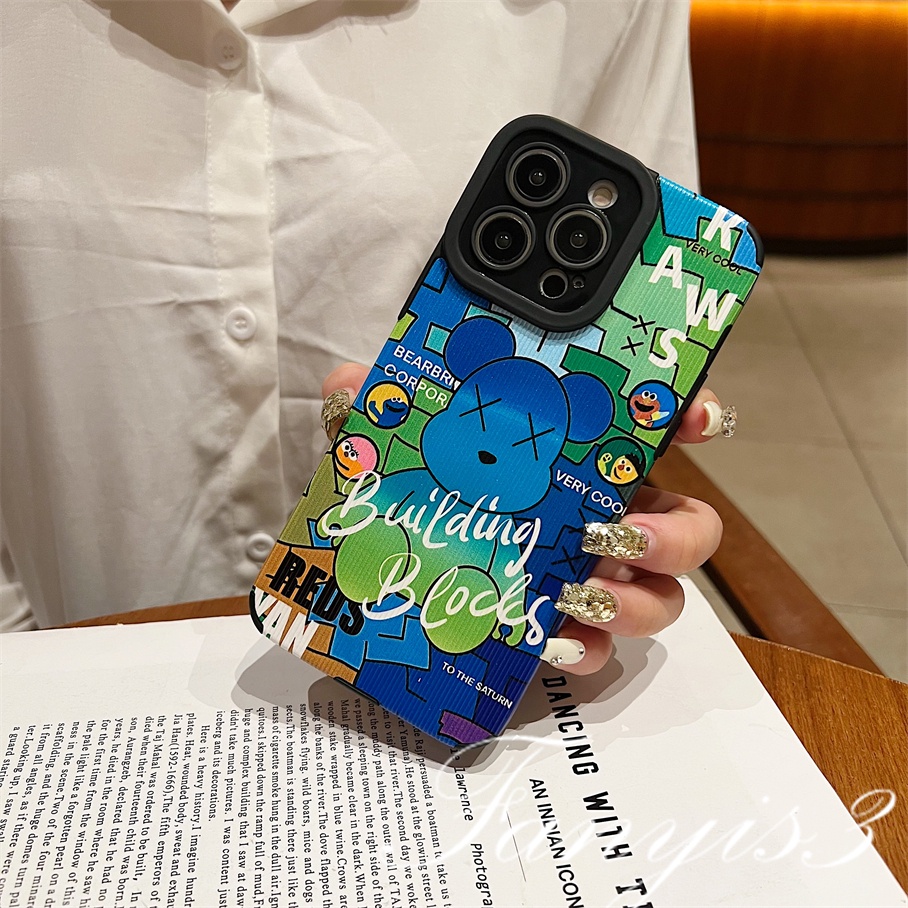 Ốp Điện Thoại TPU Mềm Họa Tiết Chú Gấu Nhiều Màu Sắc Cho IPhone 14 13 12 11 Pro Max X XR Xs Max 8 7 Plus SE 2020