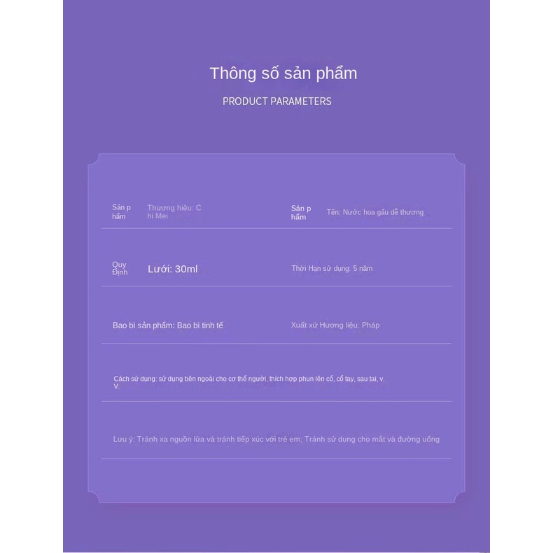 Nước Hoa Niche Hương Thơm Tươi Mát Và Lâu Phai Thiết Kế Hình Gấu Hoạt Hình Dễ Thương Cho Nữ