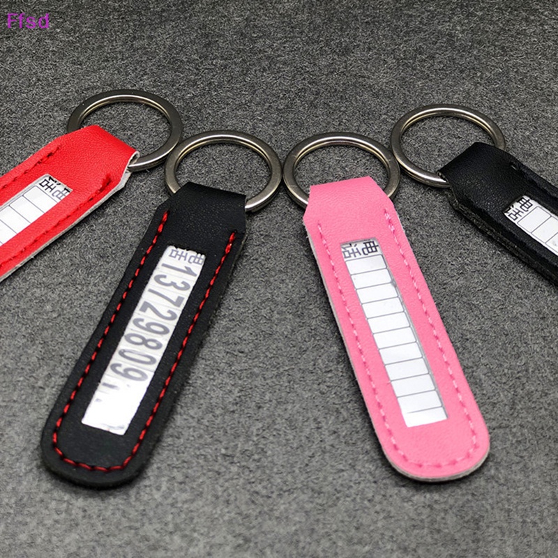 {Ffsd} 1 Thẻ Số Điện Thoại / Móc Khóa Xe Hơi Chống Thất Lạc