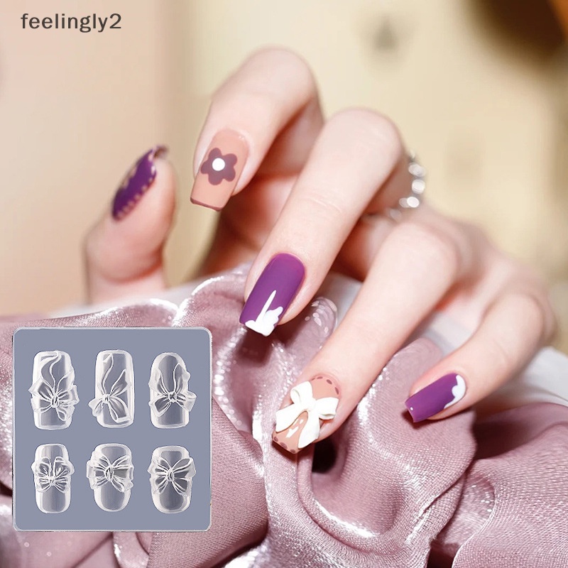 Khuôn Silicone Tạo Hình Trang Trí Móng Tay 3D Hình Bướm