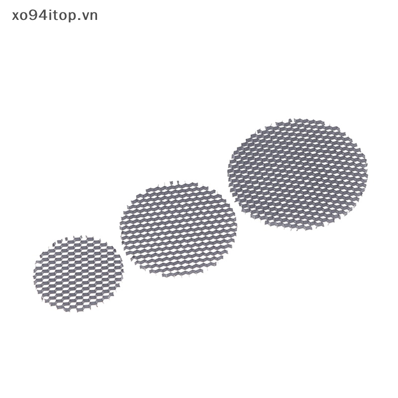 Set 2 Đèn LED 42-72mm Ánh Sáng Đen Hình Tổ Ong Bằng Nhôm Chống Chói Mắt