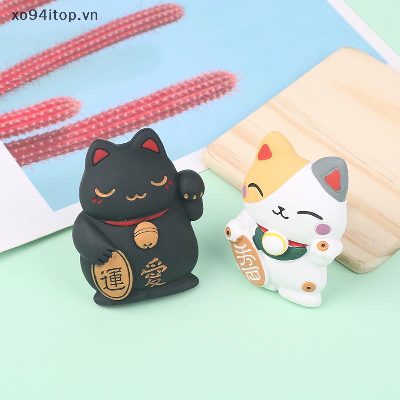 Xoitop Mèo May Mắn Khuếch Tán Hương Thơm Gắn Điều Hòa Xe Hơi Bằng Nhựa Resin Nghệ Thuật
