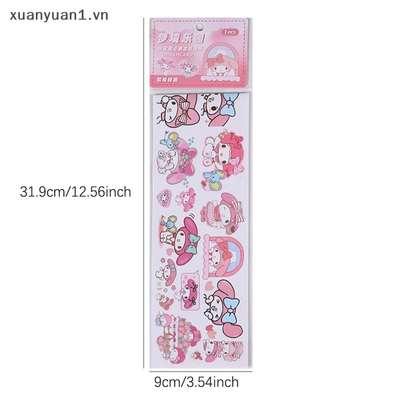 Xuan Kawaii Sanrio Nhãn Dán Anime Kuromi Cinnamoroll Dễ Thương Trang Trí Điện Thoại Di Động Cho Bé Gái VN