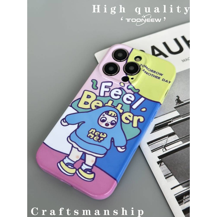 Feilin Soft Case Apple 14pro Phone Case 13promax Glossy 12 Internet Celebrity 14 New X Drop-Resistant Lens All-Inclusive 6dar