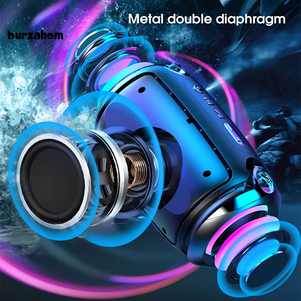 Loa Bluetooth Không Dây Âm Thanh Siêu Trầm Đa Năng Có Đèn LED RGB Cho Xe Hơi