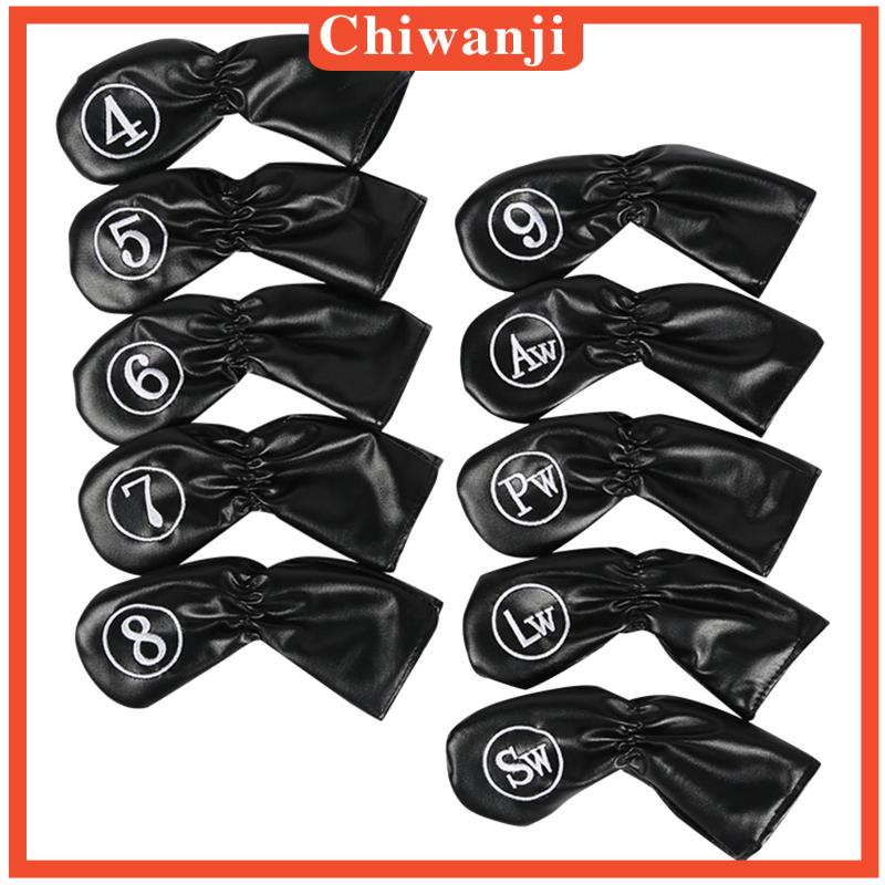 Bộ 10 Vỏ Bọc Đầu Gậy Đánh Golf Thêu Họa Tiết