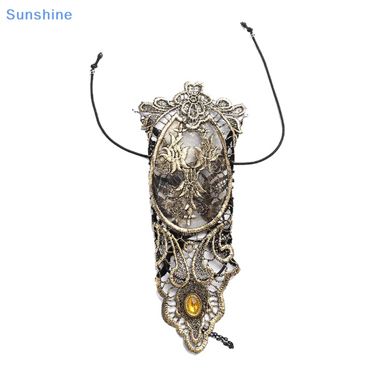 Găng Tay Ren Hở Ngón Phong Cách Gothic