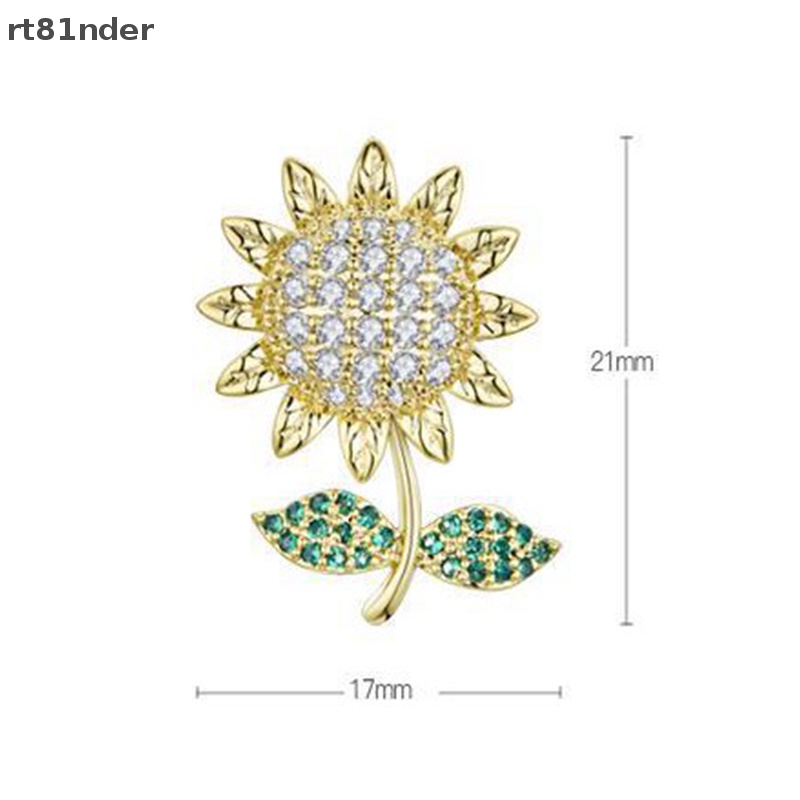 Rt Ghim Cài Áo Hình Hoa Hướng Dương Đính Đá Lấp Lánh Chống Ánh Sáng Thời Thượng