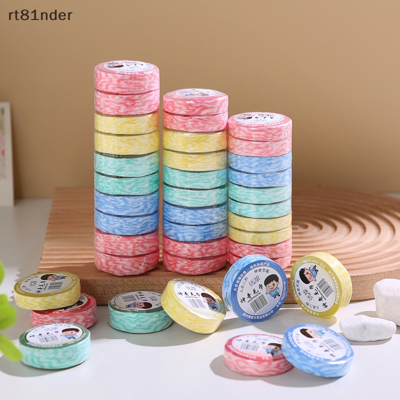 Set 5 Khăn Lau Mặt Dạng Nén Bằng Cotton Sử Dụng Một Lần