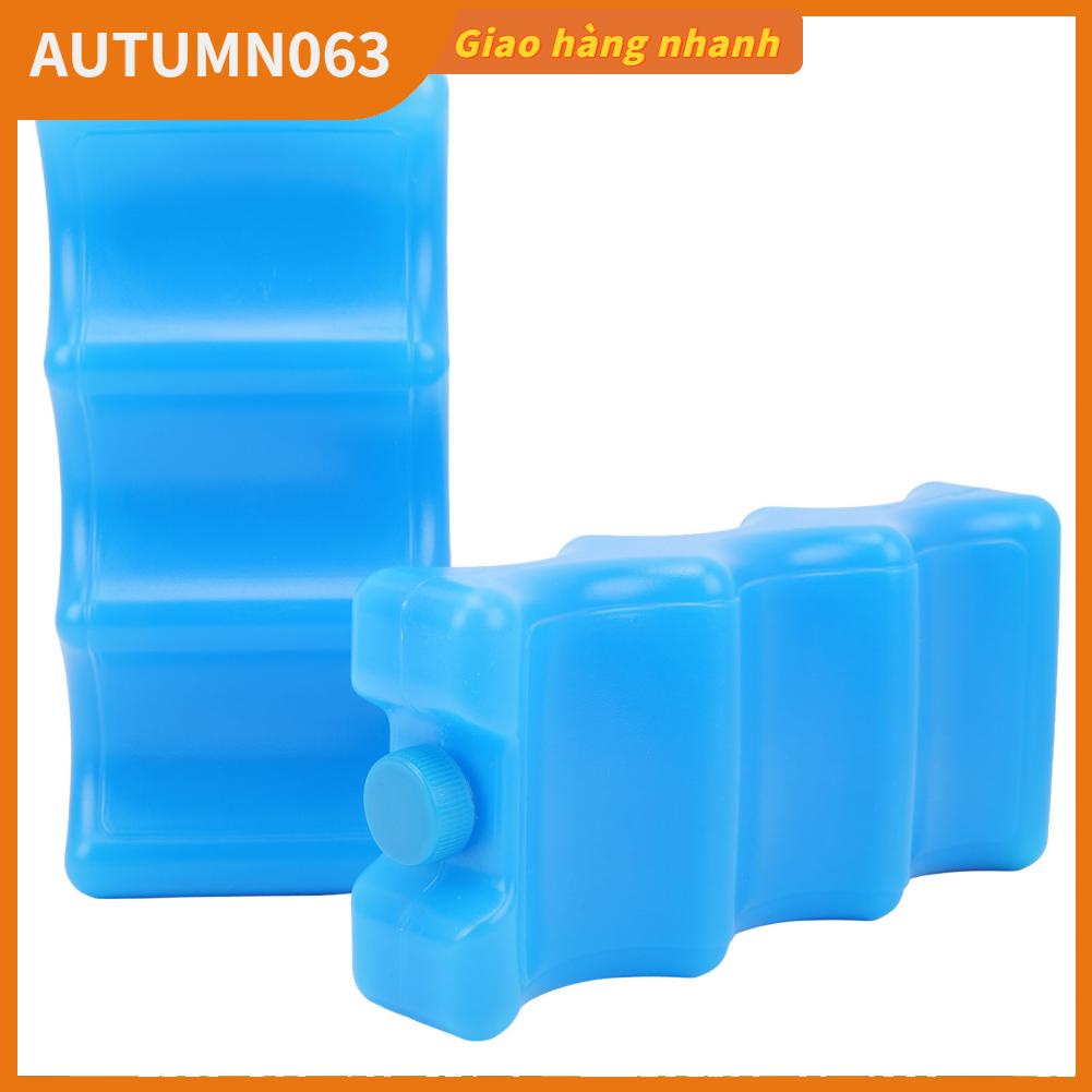 Autumn063 2 Túi Đá Sữa Mẹ Hình Đường Viền Màu Xanh Hộp Có Thể Tái Sử Dụng Cho Đi Làm