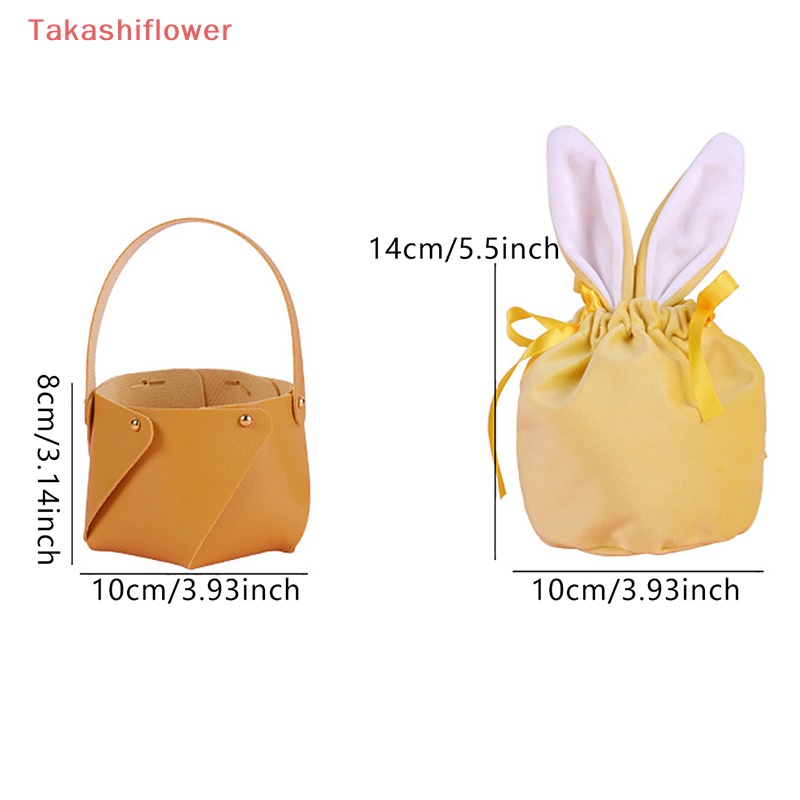 Giỏ Đựng Kẹo Bằng Da Hình Tai Thỏ Đáng Yêu Trang Trí Lễ Phục Sinh Năm 2023
