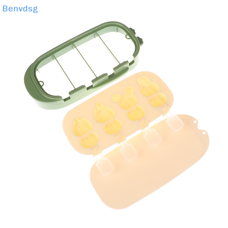 1 Khuôn Silicone Làm Kem Que Có Nắp Đậy DIY