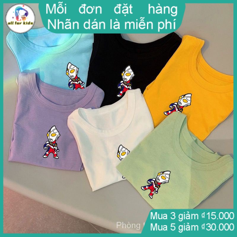 áo ba lỗ bé traiáo ba lỗ cho bé traiáo ba lỗ trắng bé traiáo ba lỗ bé trai dokmaset đồ vest bé traisét vest cho bé traiáo vest be traiÁo Thun Sát Nách Cotton Mỏng In Hình Ultraman Thời Trang Mùa Hè Cho Bé Nbx0419