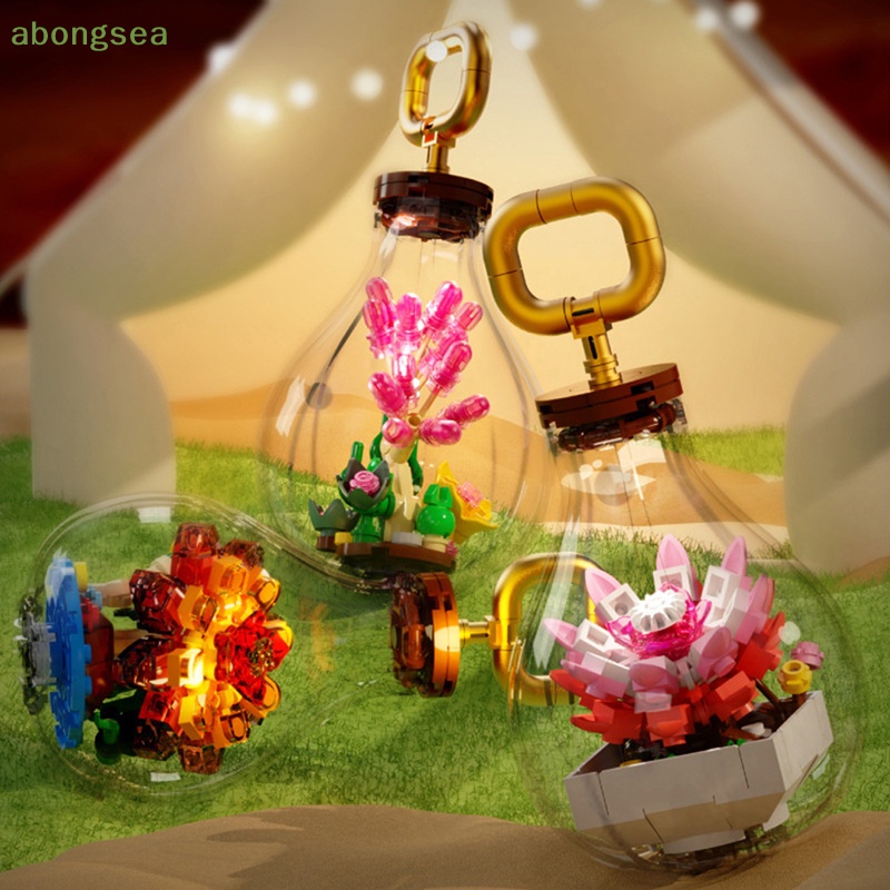 Abongsea Bóng Đèn Trồng Cây Mọng Nước Đồ Chơi Khối Xây Dựng MOC