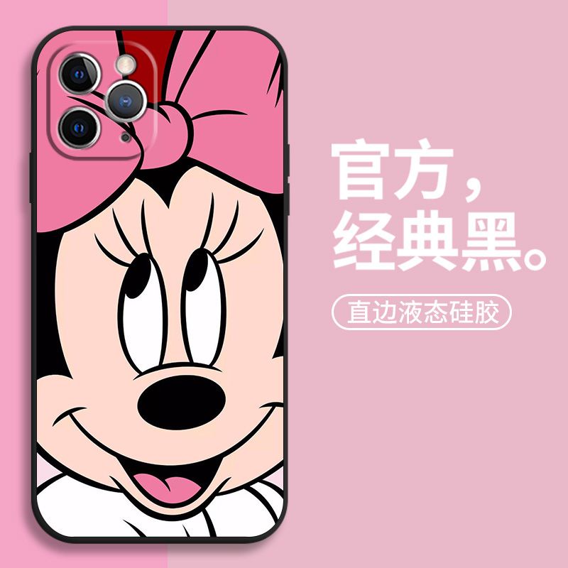 Ốp Điện Thoại Silicon Hình Nhân Vật Hoạt Hình Mickey Minnie Cho iPhone 14 Pro Max 13 12 Mini 11 XS XR X 8 7 Plus 6S 6 SE