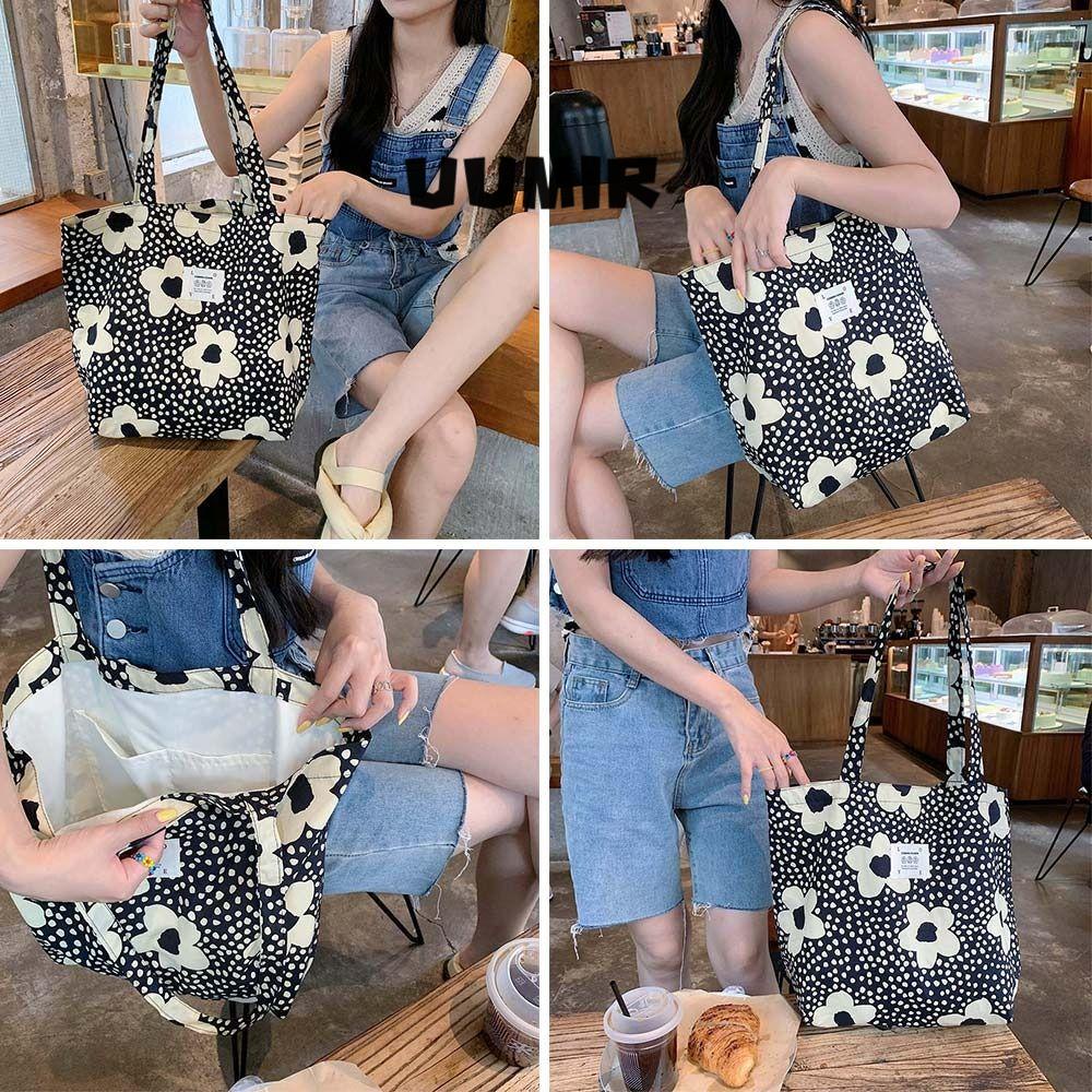 UUMIR Túi vải Cỡ Lớn Họa Tiết Hoa Thời Trang Cho Nữ