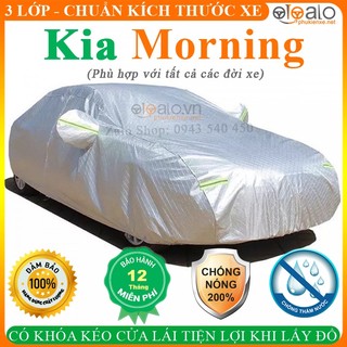 Bạt phủ Ô Tô Kia Morning CAO CẤP Cách Nhiệt Bạt phủ xe ô tô Kia Morning Bạt che ô tô Kia Morning 