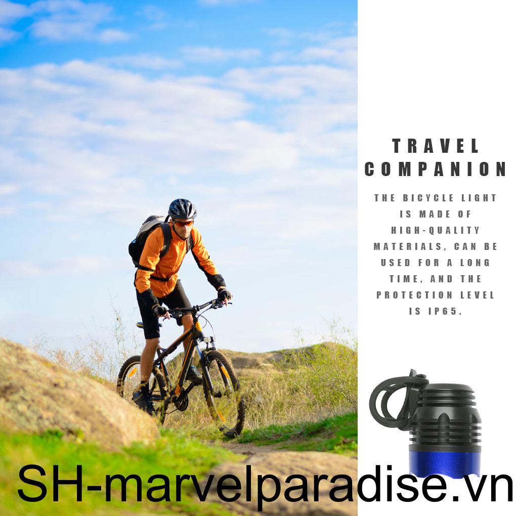Đèn Pha Xe Đạp Ban Đêm 3 Chế Độ Sáng Chống Thấm Nước Màu Đỏ Đen