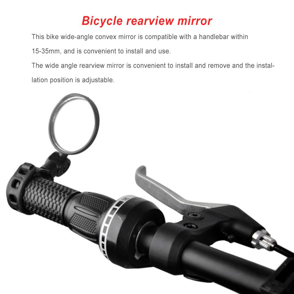 Bộ 2 Gương Chiếu Hậu Góc Rộng Gắn Tay Lái Xe Đạp Tùy Chỉnh Tiện Dụng