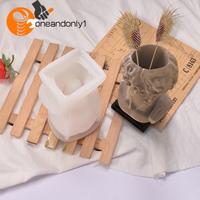 Khuôn Silicone Làm Giá Đỡ Bút Hình Bình Hoa Độc Đáo Trang Trí Nhà Cửa Diy