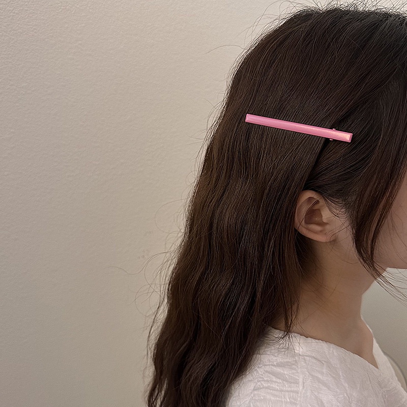 Kẹp Tóc Mái Ngang Màu Kẹo Phong Cách Hàn Quốc Cho Nữ