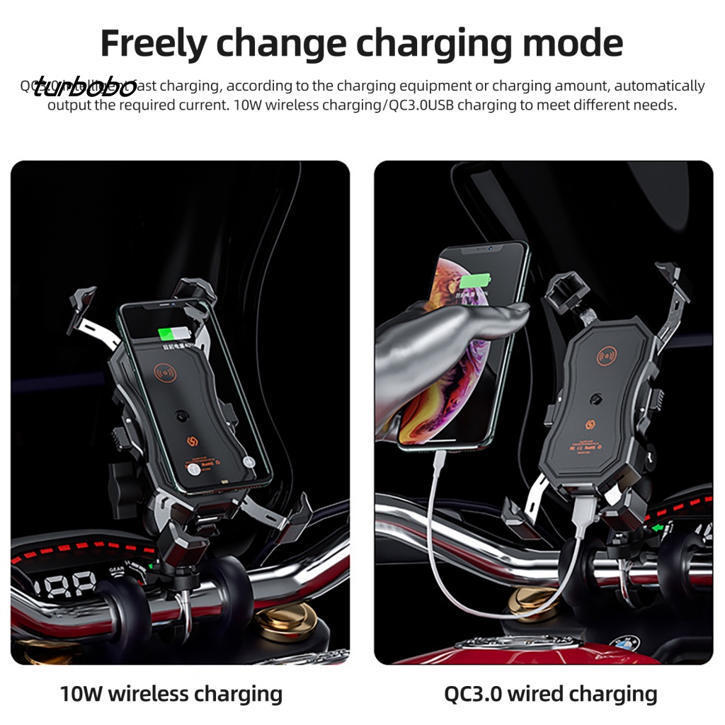 Giá Đỡ Điện Thoại Chống Thấm Nước IP65 USB QC3.0 Sạc Nhanh Dành Cho Xe Đạp Xe Máy Ngoài Trời