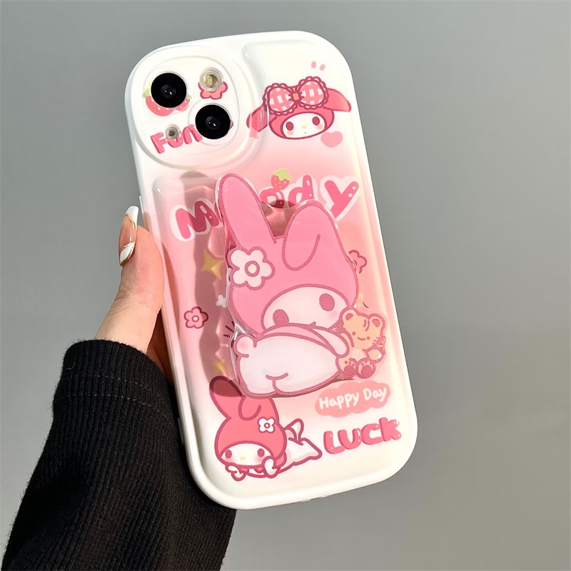 Ốp Điện Thoại Cao Cấp Có Giá Đỡ Hình Melodi Kuromi 3D Cho Redmi K30 K40 Pro Note 9 9T 10 11 11T 5G