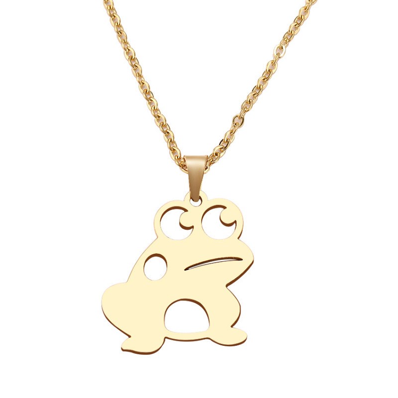 Dây Chuyền Inox Mặt Hình Chú Ếch Dễ Thương Phong Cách Hip Hop Thời Trang Cho Nam Và Nữ