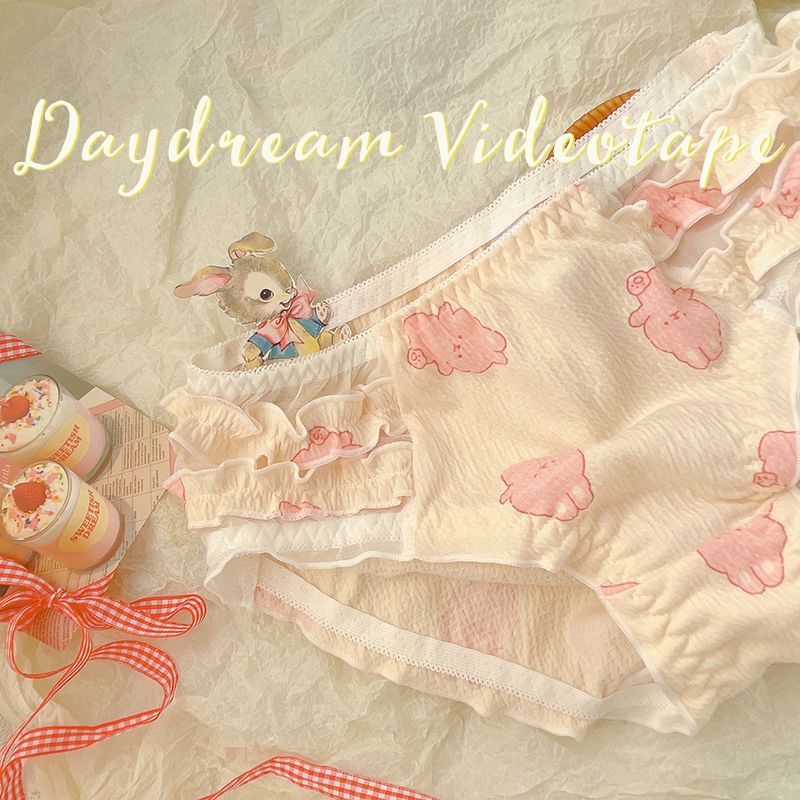 Quần Lót Đáy Cotton Mềm Mại Thoải Mái Họa Tiết Thỏ Hoạt Hình Nhật Bản Đáng Yêu Cho Bé Gái