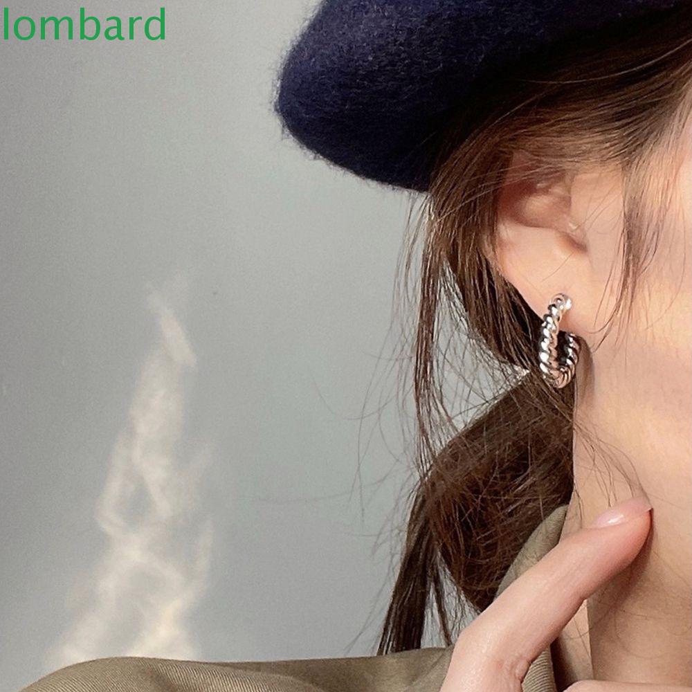 Bông Tai Kim Loại Hình Ốc Vít Phong Cách Punk Hàn Quốc