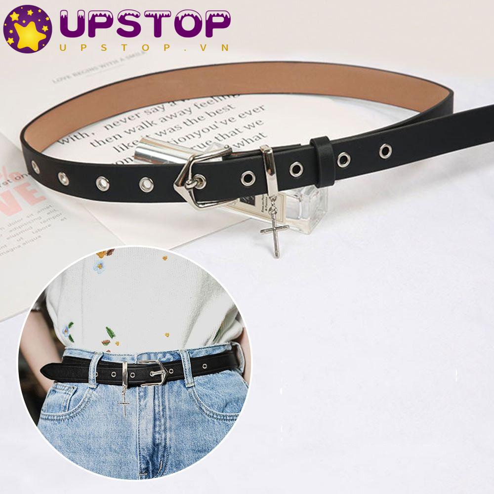 Thắt Lưng Nữ Màu Đen Khóa Kim Loại Thời Trang