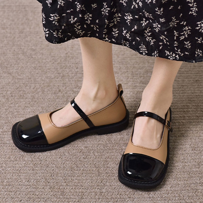 Shizhibao Giày Mary Jane girly Đế Dày Phong Cách Đại Học Thời Trang Mùa Thu Nhẹ Nhàng Cho Nữ