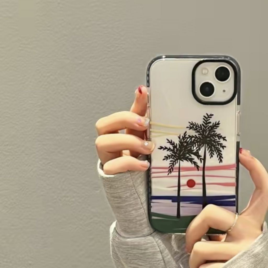 ✅Ốp Điện Thoại Họa Tiết Hoạt Hình Phong Cảnh Mùa Hè Cho iphone14promax 4VD7 13 11In12